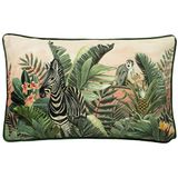 Evans Lichfield Manyara polyester gevuld kussen, zebra, 30 x 50cm