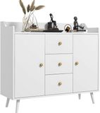 Homcom Dressoir - Spaanplaat - 90x32x80cm - Wit