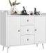 Homcom Dressoir - Spaanplaat - 90x32x80cm - Wit