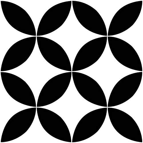 FloorPops FP3301 Starlight Peel & Stick Floor Tiles - Black - 30.5cm x 30.5cm