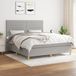 Maison Exclusive - Lit boxspring avec matelas, gris clair, 160 x 200 cm, textile