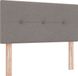 vidaXL - LED - Hoofdbord - Taupe - Stof