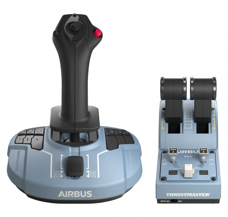Thrustmaster TCA Officer Pack Airbus Edition - Joystick - PC - Zwart, Blauw