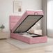 vidaXL Ottoman Bed with Mattress Pink 100 x 200 cm Velvet