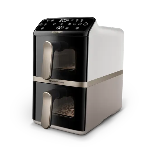 Philips Gestapelde 2-mands Airfryer 4000-serie Airfryer NA462/80R1