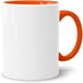 Sublimatiemokken Sublimation Mugs Set of 8 - High Quality Ceramic - Blank - Orange Handle