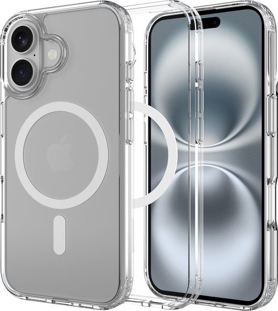 Just in Case hoesje geschikt voor iPhone 17 - Compatibel met MagSafe - Military Grade Backcover - Transparant