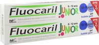 Junior Fluocaril Junior Tandpasta 6-12 Jaar Set van 2 x 75 ml (Aroma : Kauwgom)