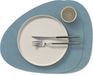 LIND DNA Placemats Nupo - Leer - Lichtblauw - Gebogen - 44 x 37 cm - 2 Stuks