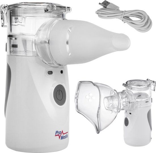 ProMedix - Draagbare inhalator voor kinderen en volwassenen | Stille inhalator - Wit