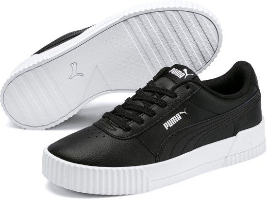 PUMA Carina L Sneakers Dames - Puma Black-Puma White-Puma Silver - Maat 39