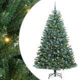 vidaXL Kunstmatige Hinged Kerstboom Groen 180 cm PVC en Metaal