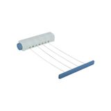 MSV 130037 Wanddroger, 4 draden, 14 m, PP/PS, wit, polypropyleen/polystyreen, 29,3 x 6 x 6 cm