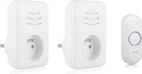 Byron gong – enfichable – sonnette – terre avec broche – 2 x 150 m – blanc