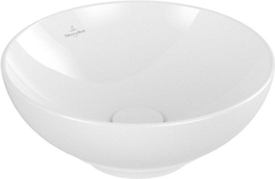 Villeroy & Boch Loop & friends opzetwastafel 38cm rond met overloop wit 4A450001