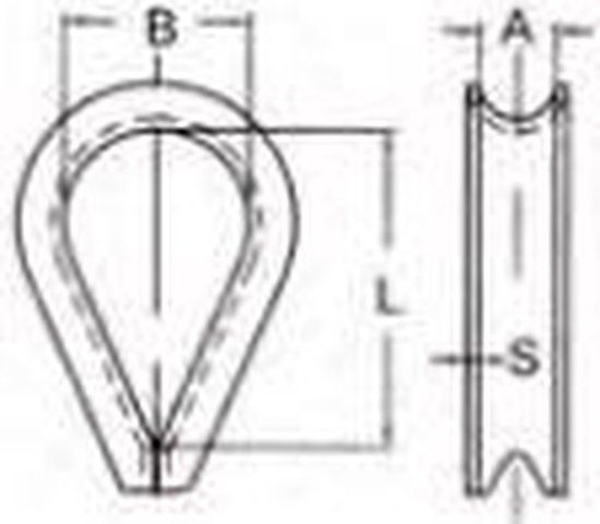 RECMAR GS71282 Thimbles 30mm - RVS - Diversen bootuitrusting