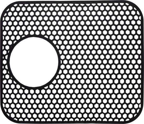 Keufens Gootsteenmat Zwart - Siliconen - Rechthoekig