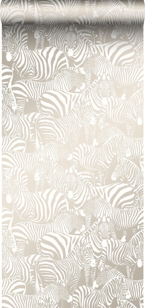 Origin Wallcoverings behang zebra's grijs - 346837 - 53 cm x 10,05 m
