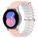 By Qubix Qubix - Geschikt voor Samsung Galaxy Watch - 42mm - Ocean Style bandje - Lichtroze/wit