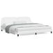 Maison Exclusive - Lit avec matelas, Zadar, blanc, 200x200 cm, revêtement en similicuir