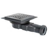 Wirquin 30723970 Venisio compacte afvoergarnituur en slank membraan voor doucheafvoer, grijs
