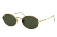 Ray-Ban OVAL lunettes de soleil Métal Or Unisexe M/L Vert