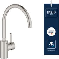 GROHE Eurosmart Cosmopolitan Robinet de cuisine - Inox (Supersteel) - Bec en C haut