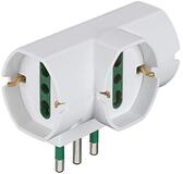 Vimar RI.00315.B - Verticale meervoudige adapter - 3 universele stopcontacten - kinderbeveiliging
