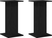 vidaXL Plantenstandaard 2 stuks Zwart Eiken 30 x 30 x 60 cm Bewerkt hout
