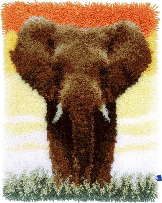 Vervaco Knooptapijt kit Olifant op de savanne II - PN-0150518