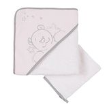 Noukies BB1511.50 Poudre d'étoiles badhanddoek met capuchon, roze