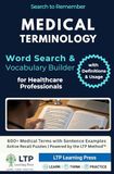Medical Terminology Word Search & Vocabulary Builder For Healthcare Professionals