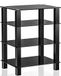 FITUEYES TV Rack HiFi plank audiokast glas en aluminium 600x455x770mm AS406002GB
