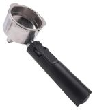 Merkloos Koffiefilterhouder Zeefhouder - 51 mm - Voor espressomachine - Zilver en zwart