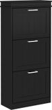 Homcom Klapbare schoenenkast MDF 54x24x117,5cm Zwart
