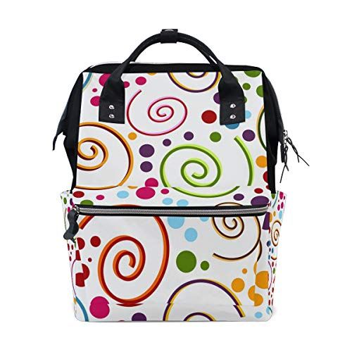 MONTOJ Abstract Spiraal Patroon Canvas Rugzak Reizen Campus Rugzak - 5601224249593