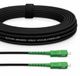 Elfcam - Afgeschermde stalen glasvezelkabel SC/APC naar SC/APC Singlemode Simplex, geschikt voor Binnen en Buiten, Compatibel met KPN, Vodafone, T-Mobile, Zwart, 15M
