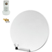 Hdsat - Pack parabole satellite fibre composite blanche 60cm brides inox + LNB single HD 4K
