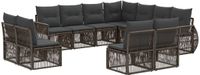vidaXL Tuinbankenset 11 st Grijs en Donkergrijs poly rattan