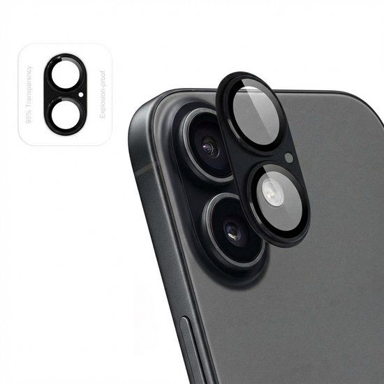 imoshion Camera Lens Protector - Geschikt voor Apple iPhone 17 - 2 Pack - Zwart