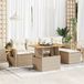 Maison Exclusive - Ensemble de meubles de jardin 6 pièces avec canapé et coussins, beige, en polyrotin et bois d'acacia