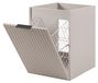 3E 3xE living.com 3xE living Badkamerkast met wasmand, kasjmier, 40 x 57 x 46 cm, zwarte handgrepen