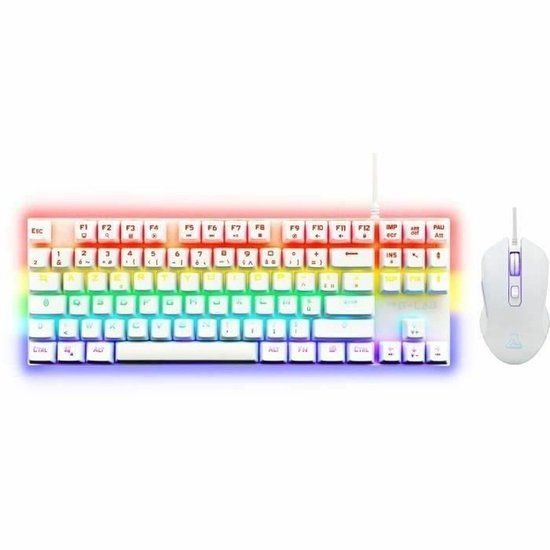 The G-Lab MERCURY W Gaming Keyboard and Mouse Combo - White