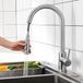 Mengkraan - Hogedruk - Met uittrekbare handdouche en 360° draaibare hoge uitloop - Inox - G3/8 aansluiting