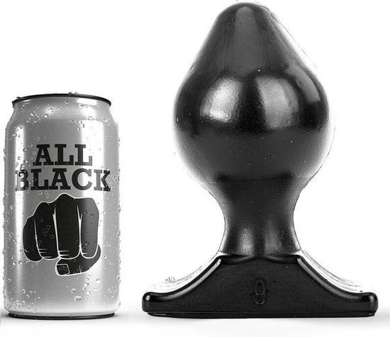 All Black Buttplug 17 x 9 cm - zwart