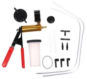SIXTOL Brake Tester 16 remontluchters | Vacuümpomp remontluchter | Kit voor auto en motorfiets tester | Handmatige drukgeteste vacuümtester met rode draagtas