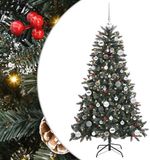 vidaXL Sapin de Noël artificiel vert 150 cm PVC et plastique et acier