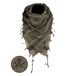 Mil-Tec PLO-halsdoek, Shemagh, 110x110 cm, doodskop, olijf/zwart