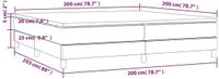 vidaXL Boxspringbed met matras, fluweel, lichtgrijs, 200x200 cm