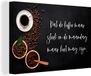 Toile peinture 140x90 cm - Décoration murale cuisine - Que le café soit fort - Café - Espresso - Décoration murale salon - Décoration chambre - Accessoires de chambre - Peinture
